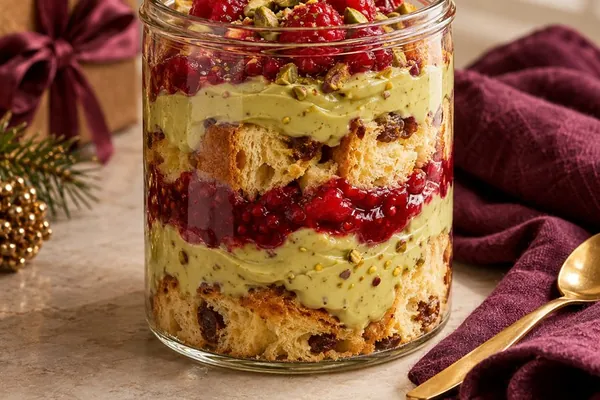 Pote de pistache & framboesa