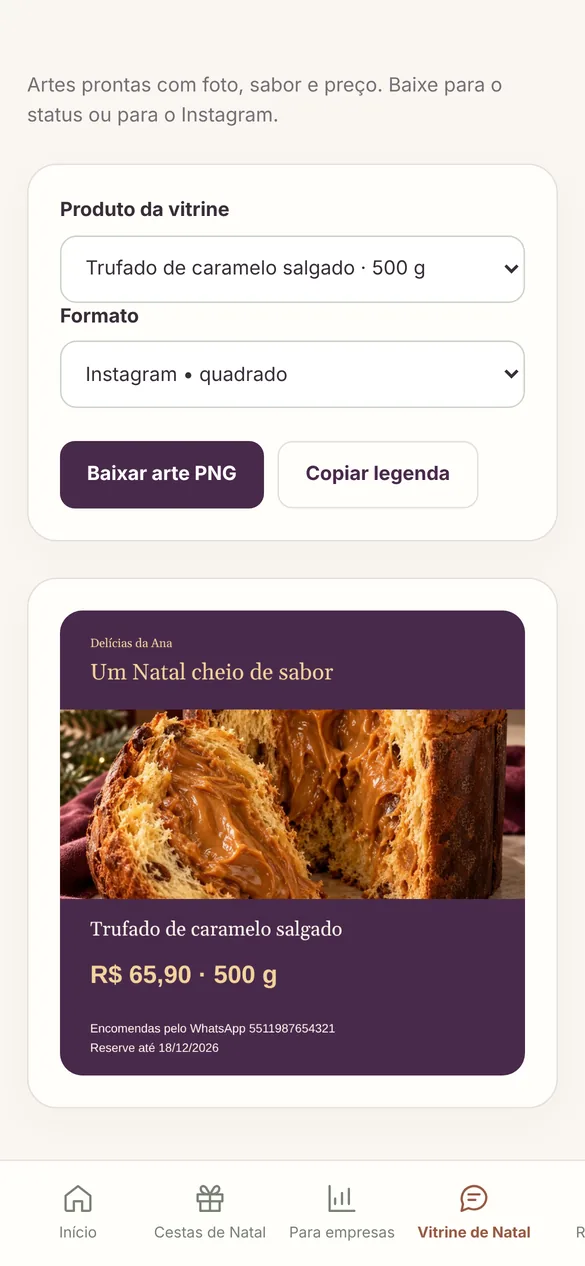 Tela real: posts de Natal